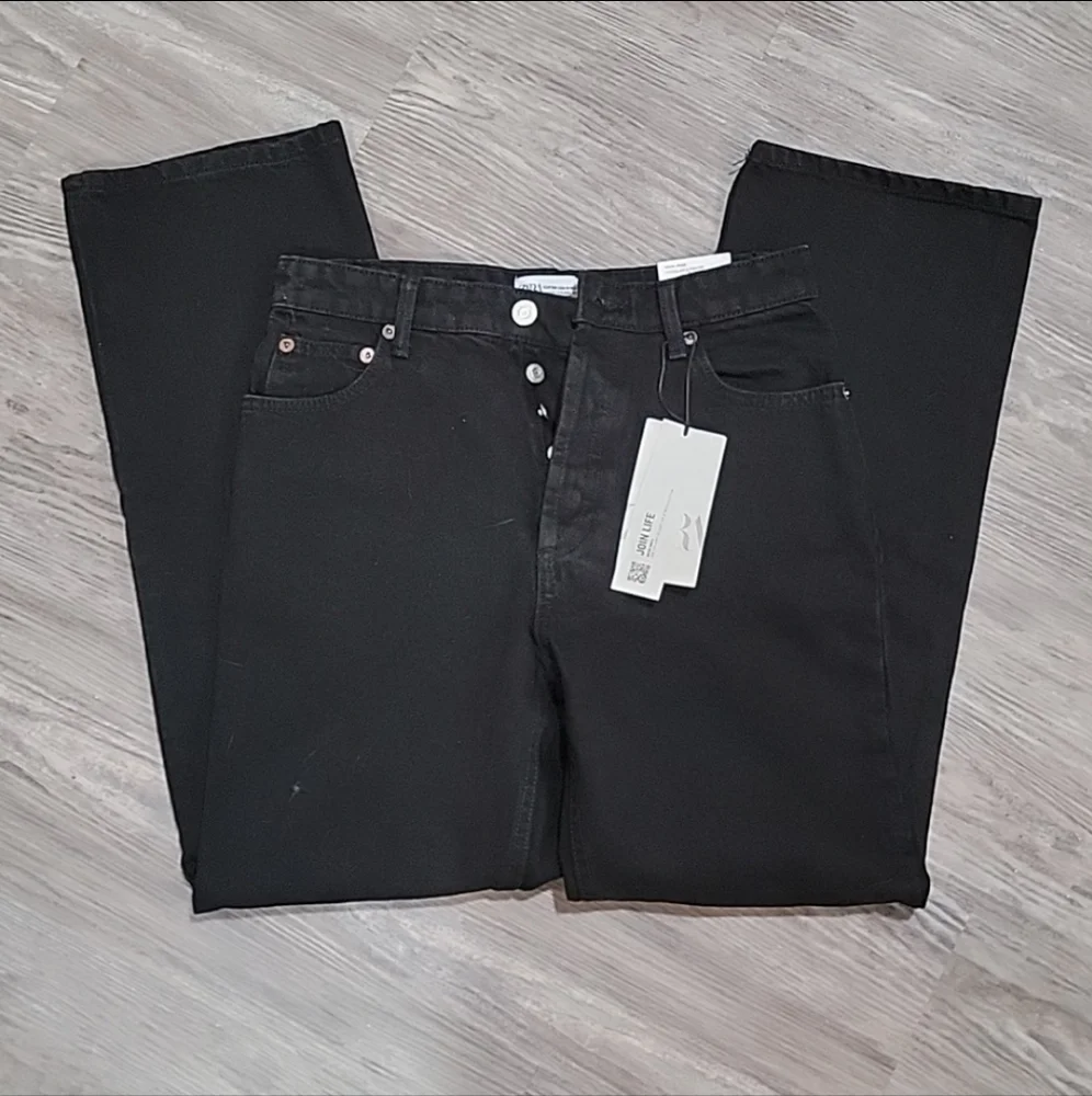 NWT Zara Button Up Black Jeans - Picture 5 of 6